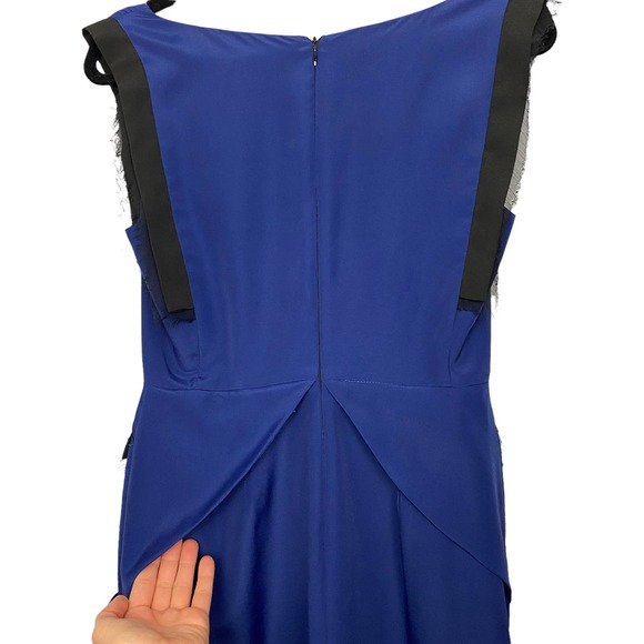 BCBGeneration Deep Blue and Black Sleeveless Sheath Dress Size 2 - Picture 6 of 10